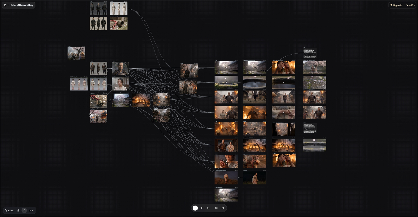 A complete AI video project on Infinite Canvas