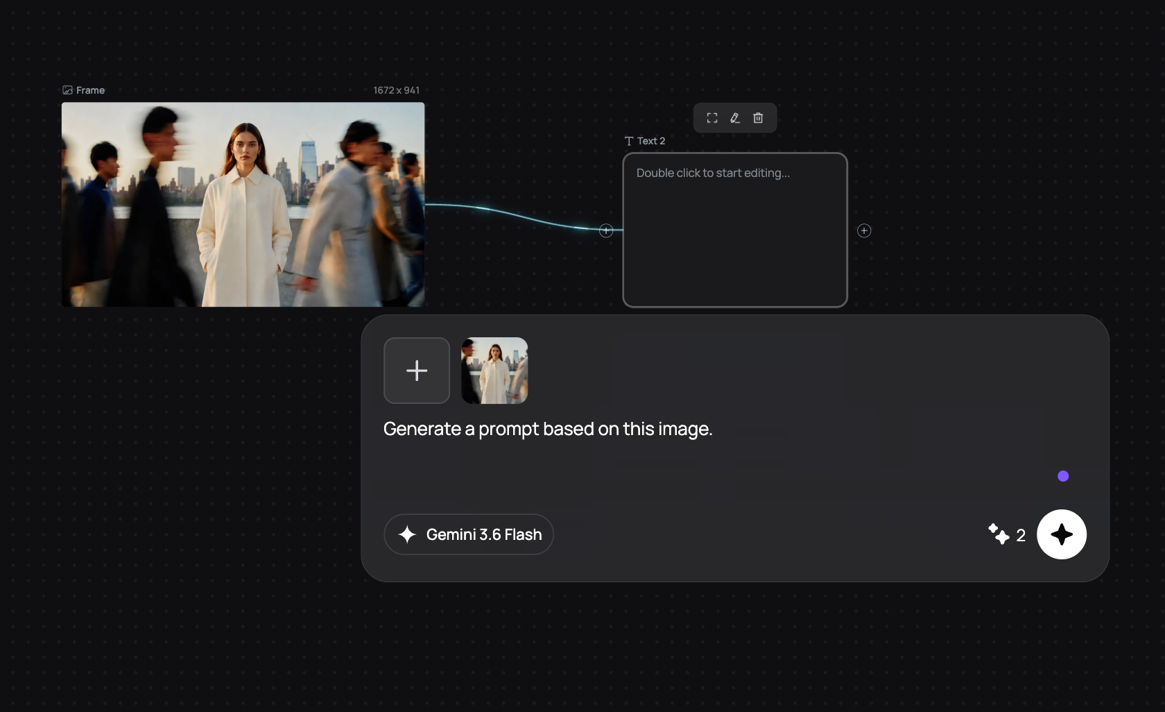 Generating a shot plan in a Text node